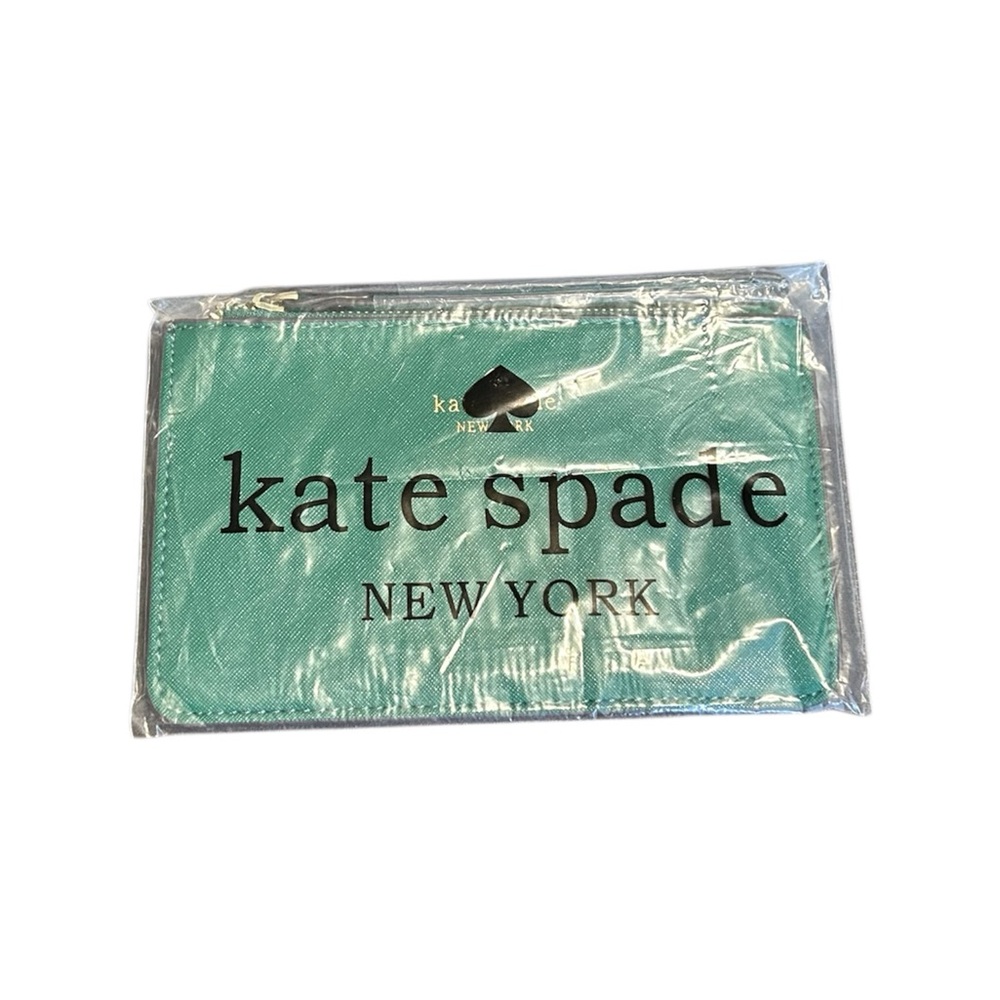 New Kate Spade Green Wallet With Wristlet Strap - Picture 6 of 7